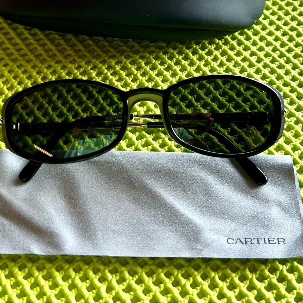 Cartier Black Luxury Sunglasses Vintage Timeless Design